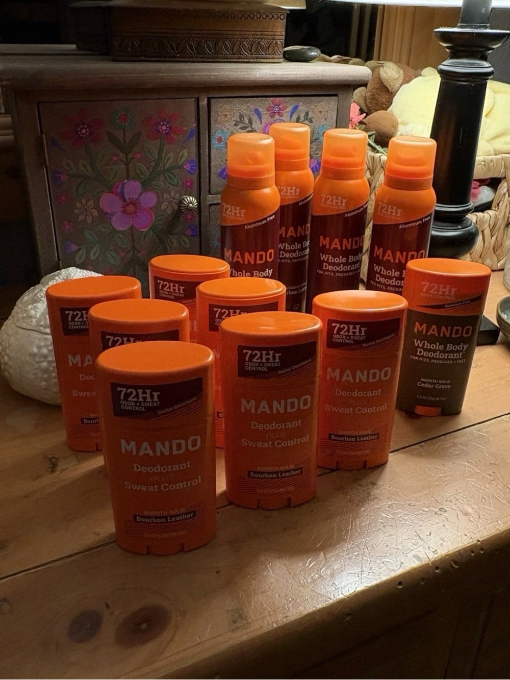 Mando / Lume Bourbon Leather 72HR Deodorant Stick and Spray